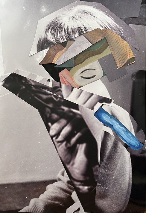 christine clinckx, photo collage and oil on convas 